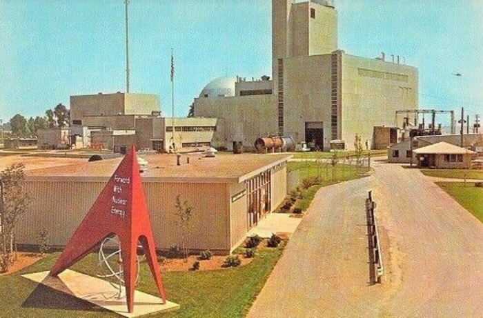 Enrico Fermi Nuclear Generating Station - Old Post Card (newer photo)